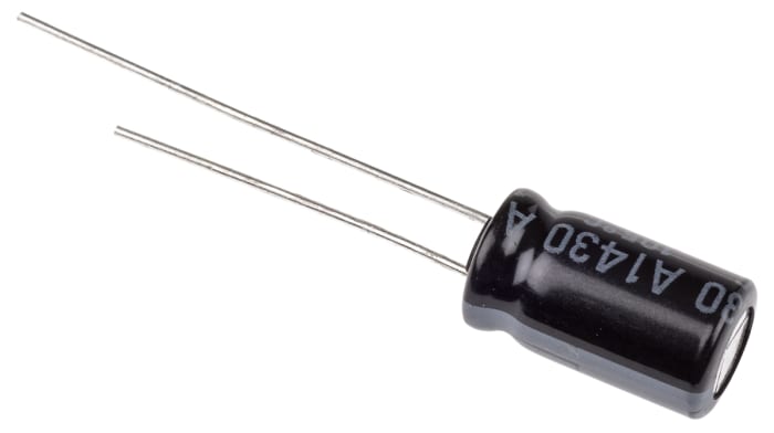 35YXF47M6.3X11 This Rubycon 35YXF47M6.3X11 is a 47µF, 35V dc radial, through-hole aluminum electrolytic capacitor. It operates from -40°C to 105°C.