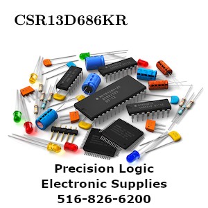 CSR13D686KR The Mallory Sonalert Products CSR13D686KR is a tantalum capacitor. It is RoHS3 compliant and has an MSL of 1 Unlimited.