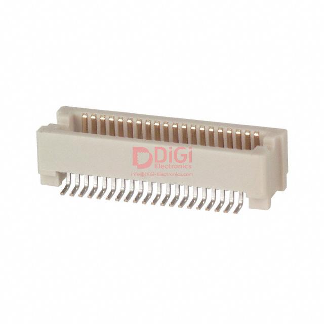 DF23C-30DP-0.5V The Hirose Electric DF23C-30DP-0.5V is a 40-position connector header designed for surface mount applications. It features a 0.65mm pitch and gold-plated contacts.