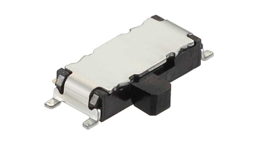 SSSS811101 The Alps Alpine SSSS811101 is a thin-profile slide switch from the SSSS8 Series, featuring a 1.4mm height and surface mount design. It offers a rating of 0.3A at 5V DC.