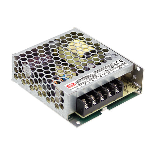 LRS-50-12 The Mean Well LRS-50-12 is a 50W AC/DC power supply providing a 12Vdc output. It features a wide 85-264Vac input range and 86% efficiency.