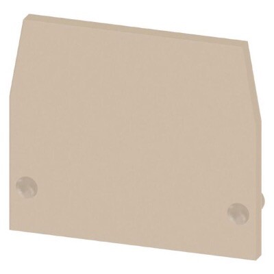 0340560000 The Weidmüller 0340560000 is an AP AKZ1.5 end plate from the SAK Series, constructed from PA 66 material. It features a V-2 flammability rating and is designed for DIN rail mounting.