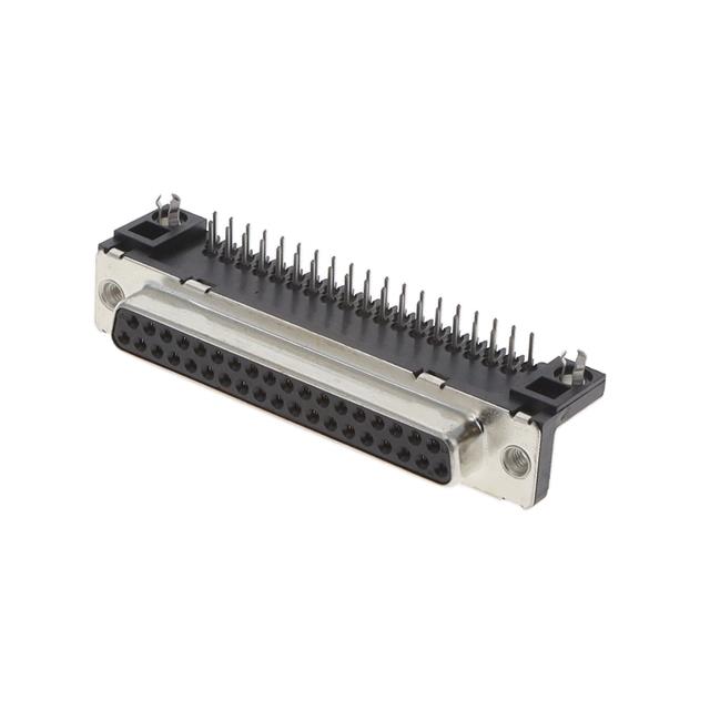 D37S13A4GL00LF D37S13A4GL00LF is a 37-position D-Sub receptacle from Amphenol ICC with right angle through-hole mounting and solder termination. It features gold-plated contacts and a steel shell with tin-nickel plating.