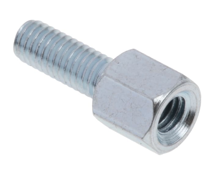 806-6607 This RS PRO M3 standoff features a 5 mm body and an 8 mm stud, constructed from durable zinc-plated steel. It is designed for securely mounting and elevating PCBs.