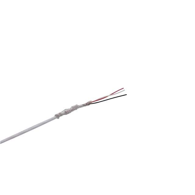TAU-2819,03-A CABLE 3CON 28AWG WHT SHLD 100'
