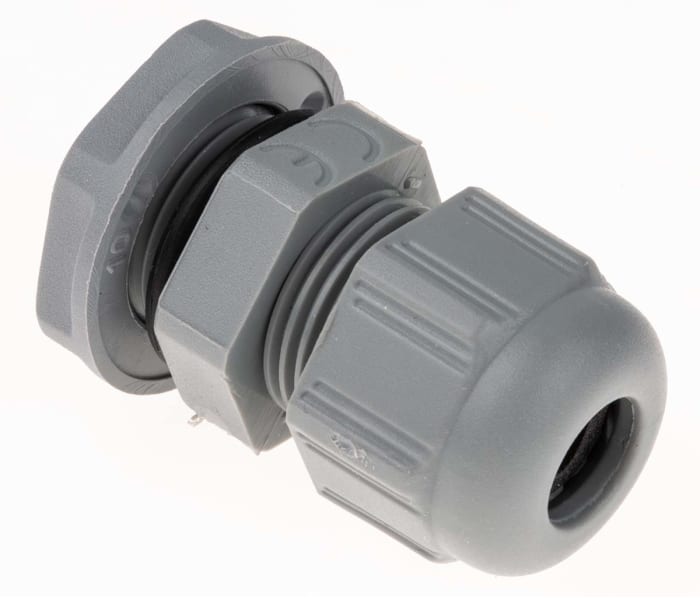 980 21 This Legrand cable gland features a PG9 thread and is constructed from grey polyamide. It offers an IP68 rating for environmental protection.
