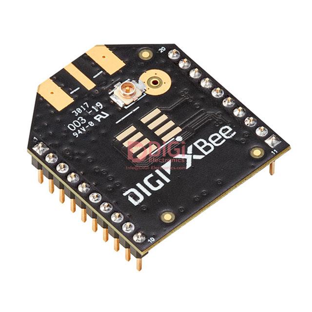 XB24CAUIT-001 The Digi XB24CAUIT-001 is an 802.15.4 RF Transceiver Module with a U.FL antenna connector and Through Hole mounting. It operates at 2.4GHz with a data rate of 1Mbps.