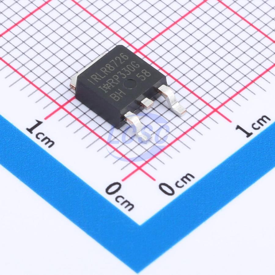IRLR8726TRPBF N-Channel MOSFET, 30V drain-source voltage, 86A continuous drain current, 5.8mΩ Rds(on) at 10V. Surface mount D-Pak package.
