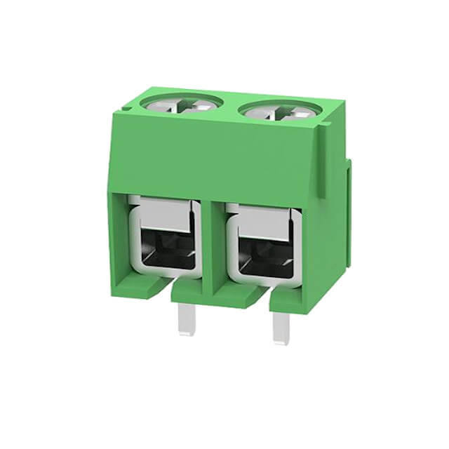 DG126-5.0-02P-14-00AH The Degson DG126-5.0-02P-14-00AH is a 2-pin PCB terminal block with a 5mm pitch. It is rated for 10A and 300V, suitable for THT mounting.