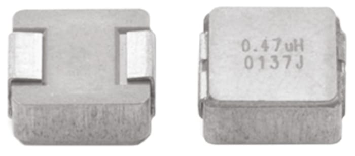 IHLP-2525CZ-01 The Vishay IHLP-2525CZ-01 is a shielded surface mount inductor with a metal composite core. It offers 820 nH inductance and a maximum DC current rating of 13A.