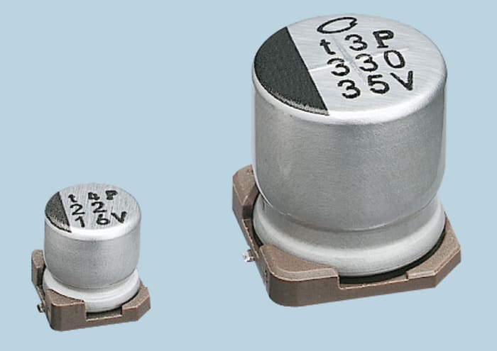 UWT0J101MCL1GB The Nichicon UWT0J101MCL1GB is a 100μF, 6.3V dc surface mount aluminum electrolytic capacitor with ±20% tolerance. It features a cylindrical can construction, 1000h lifetime, and AEC-Q200 automotive qualification.
