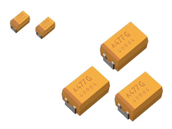 TCJB107M006R0045 This Kyocera AVX TCJB107M006R0045 is a 100µF, 6.3V dc surface mount polymer capacitor. It is part of the TCJ series and comes in a 1210 package.