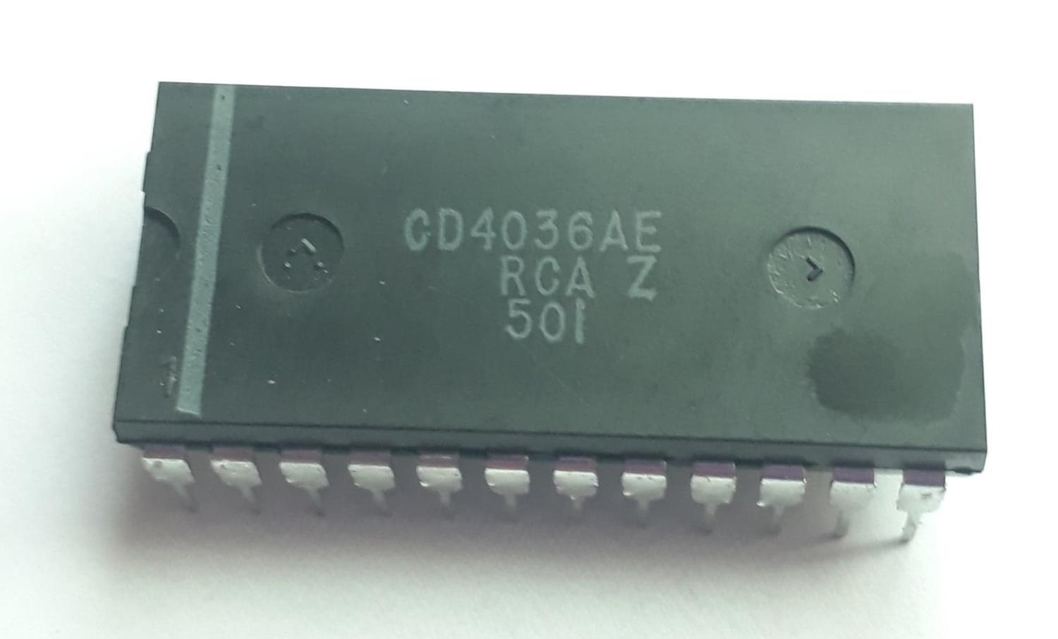 CD4036AE The RCA CD4036AE is a Universal Bus Function Integrated Circuit. It is RoHS3 Compliant and has an MSL rating of 1 Unlimited.