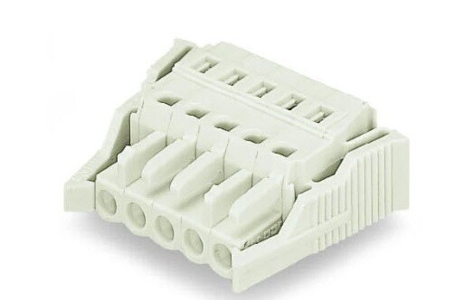 721-103/037-047 This WAGO 721-103/037-047 is a 3-position female plug terminal block. It features a 5mm pin spacing and supports 2.5mm² wire gauge.