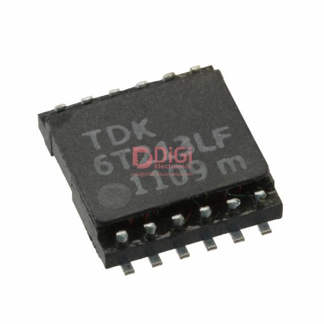 TLA-6T213LF-T The TDK Corporation TLA-6T213LF-T is a pulse transformer designed for LAN 10/100/1000 Base-T networks. It features a 350µH inductance and a 1CT:1CT turns ratio.