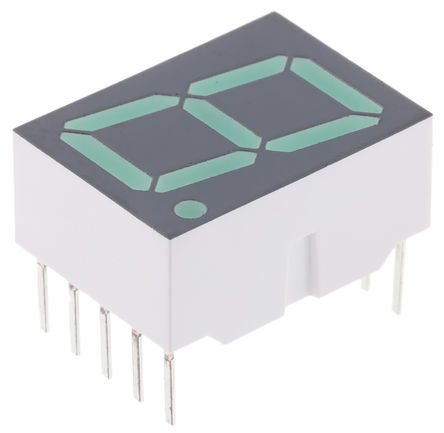 HDSP-5603-GH000 The Avago Technologies HDSP-5603-GH000 is a single-character, green 7-segment numeric LED display. It comes in a standard DIP-10 package.
