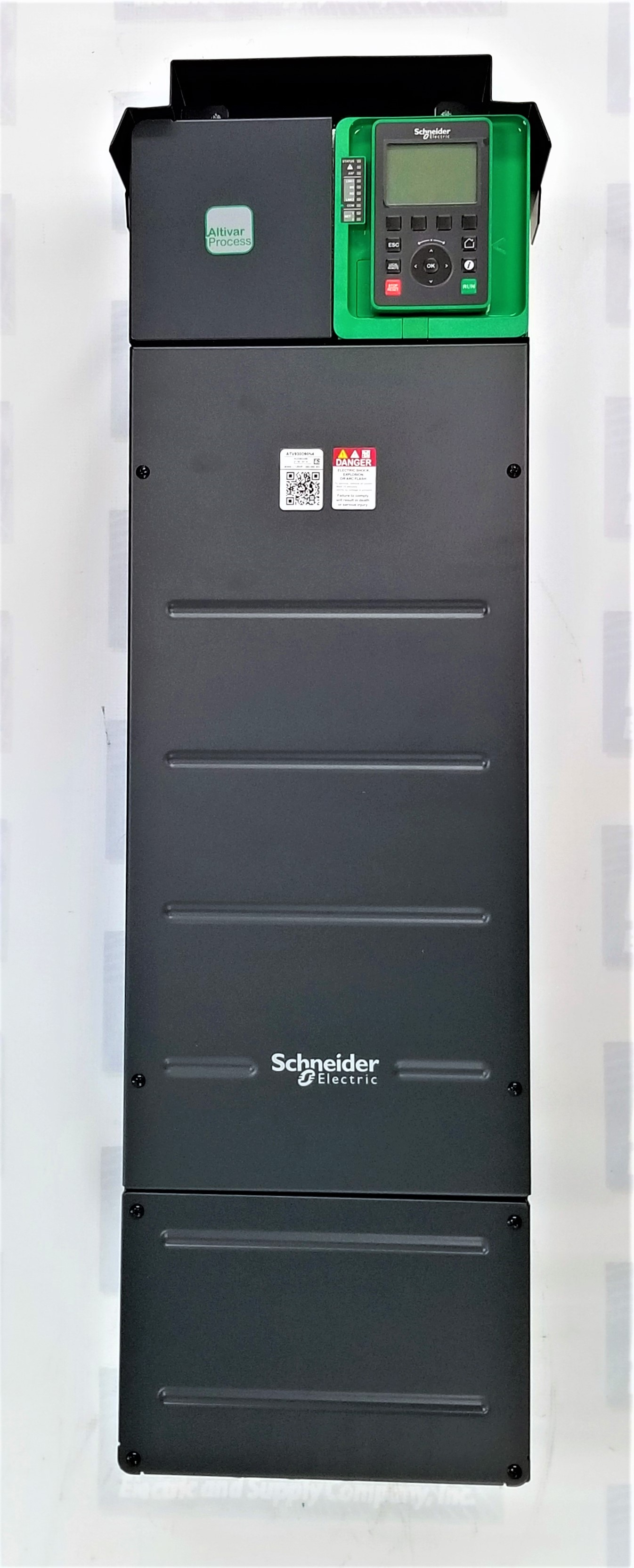 ATV930D90N4 The Schneider Electric ATV930D90N4 is a 90kW variable speed drive designed for industrial applications. It supports synchronous and asynchronous motors with a 380-480V supply voltage.