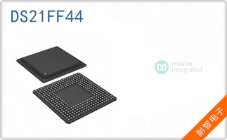 DS21FF44 The DS21FF44 from Dallas Semiconductor is a Telecom Interface IC. It operates within a supply voltage range of 2.97V to 3.63V and has a typical current supply of 300mA.