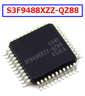 S3F9488XZZ-QZ88 The Samsung Electronics S3F9488XZZ-QZ88 is an 8-bit microcontroller featuring the SAM88RCRI CPU core and 8KB of MTP ROM. It includes a 9-channel 10-bit ADC and an asynchronous UART.