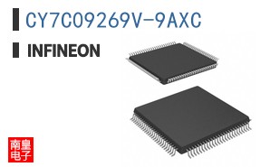 CY7C09269V-9AXC The Infineon CY7C09269V-9AXC is a 256Kb SRAM memory component operating at 67 MHz with a 9 ns access time. It features a dual-port interface and is housed in a 100-TQFP package.