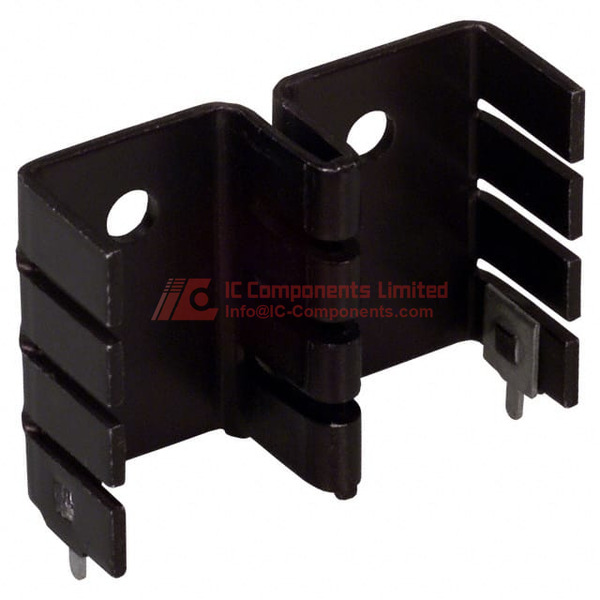 578622B03200 This Aavid, Thermal Division of Boyd Corporation heatsink, part number 578622B03200G, is designed for TO-220 dual mounting. It is constructed from aluminum with a black anodized finish.