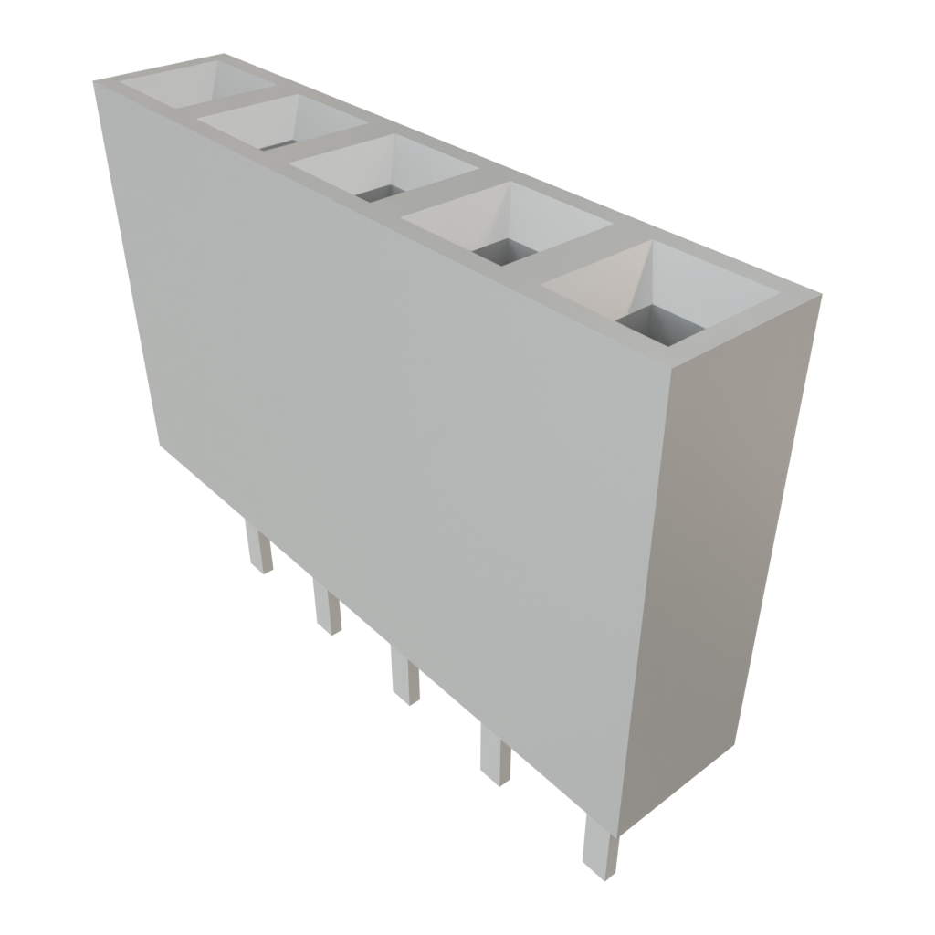 BCS-105-F-S-TE The SMT BCS-105-F-S-TE is a 5-position IC socket with a 2.54mm pitch and through-hole termination. It utilizes Samtec's Tiger Claw contact system for reliable connections.