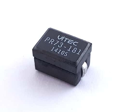 59PR73-181 This Vitec 59PR73-181 is a surface mount high frequency power inductor. It features 180nH inductance and a 48A current rating.