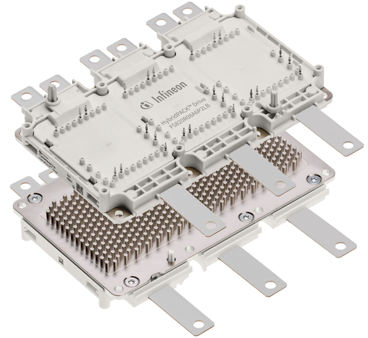 FS820R08A6P2B The Infineon FS820R08A6P2B is a HybridPACK™ Drive IGBT module designed for automotive applications. It offers a 750V blocking voltage and 820A current rating.