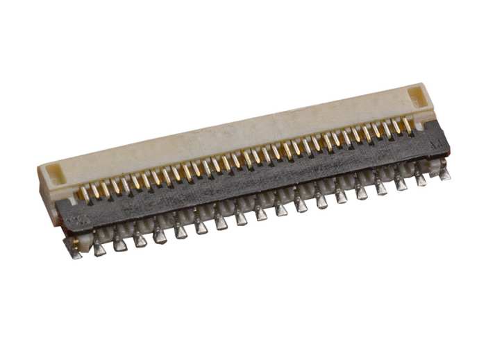 503566-2502 The Molex 503566-2502 is a 25-way FPC connector with a 0.3mm pitch. It features a right-angle orientation and bottom contact position for surface mounting.