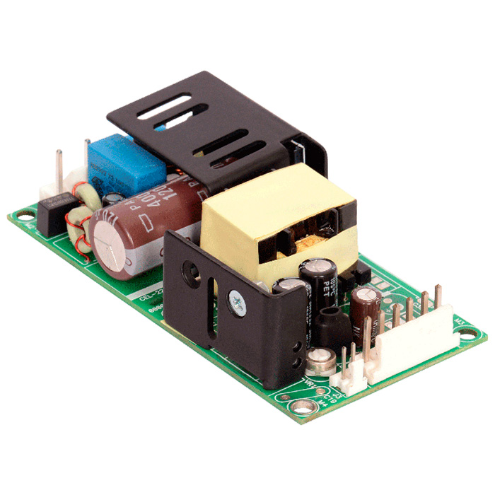 ABC40-3000G The Bel Power Solutions ABC40-3000G is a 40W AC/DC converter with a chassis mount type. It features a wide input voltage range and multiple output voltages.