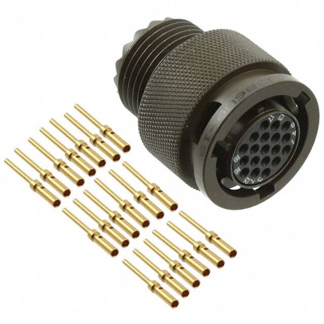 MKJ3B6W9-19SN CONN PLUG FMALE 19POS GOLD CRIMP