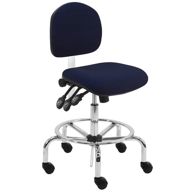 LCT-DFB-TLC+NAVY BLUE BENCHPRO FABRIC ESD CHAIR AND CH