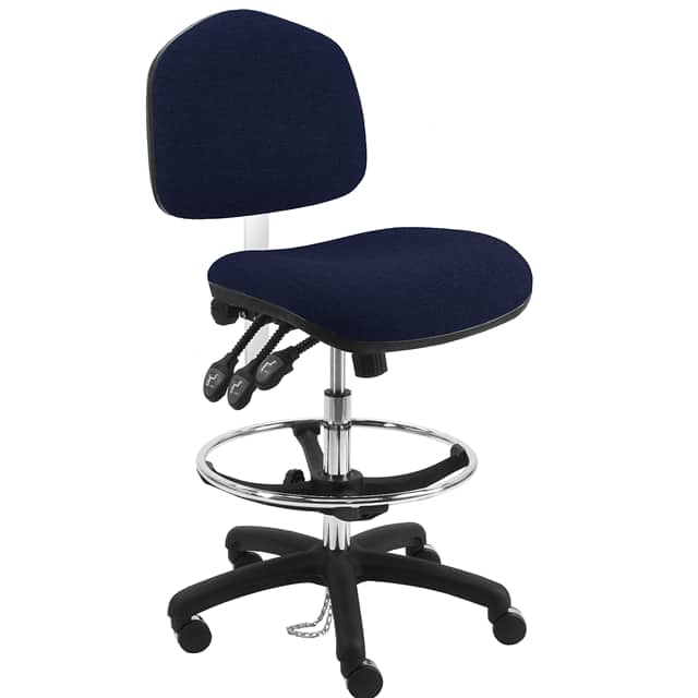 WNT-DFA-TLC+NAVY BLUE BENCHPRO FABRIC ESD WIDE CHAIR W