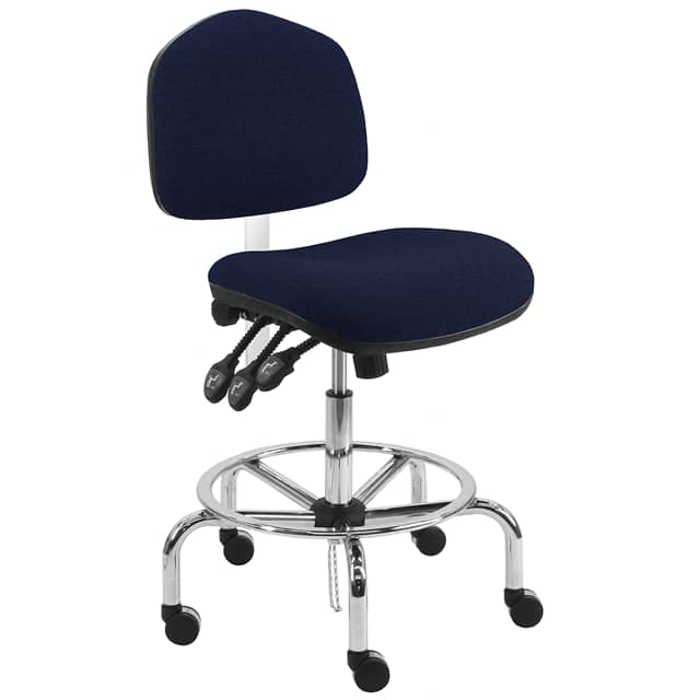 WCT-DFA-TLC+NAVY BLUE BENCHPRO FABRIC ESD WIDE CHAIR A