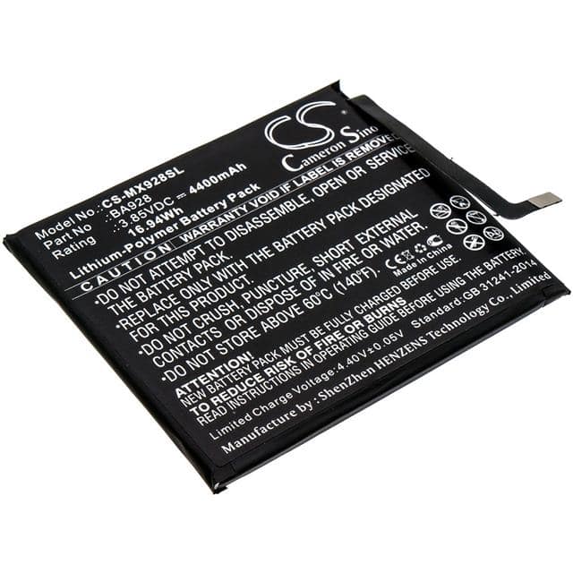 BA928 BATTERY Replacement for Meizu BA928 Batt