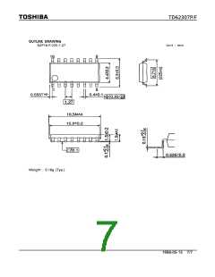 TD62307F The Toshiba TD62307F is a 7-channel low saturation sink driver. It is RoHS3 compliant and has an MSL rating of 1.
