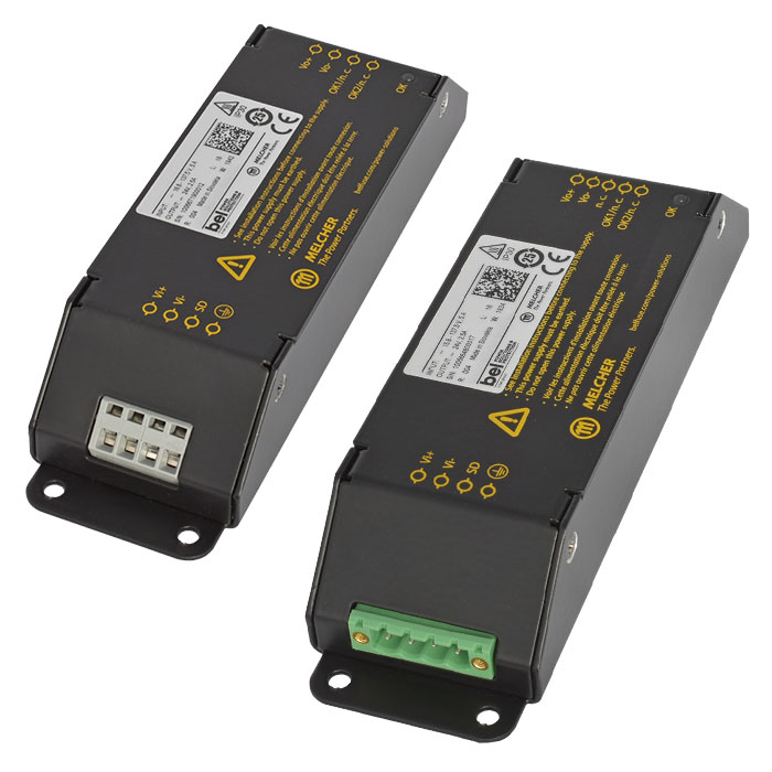 12RCM60-12 The Bel Power Solutions 12RCM60-12 is a 60W DC-DC converter with a 12V output and a wide input voltage range. It is designed for chassis mounting and features conformal coating.