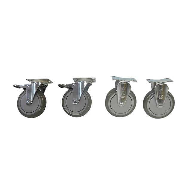 PCW5SR 2 SWIVELING, 2 RIGID W/BOLTS, PL