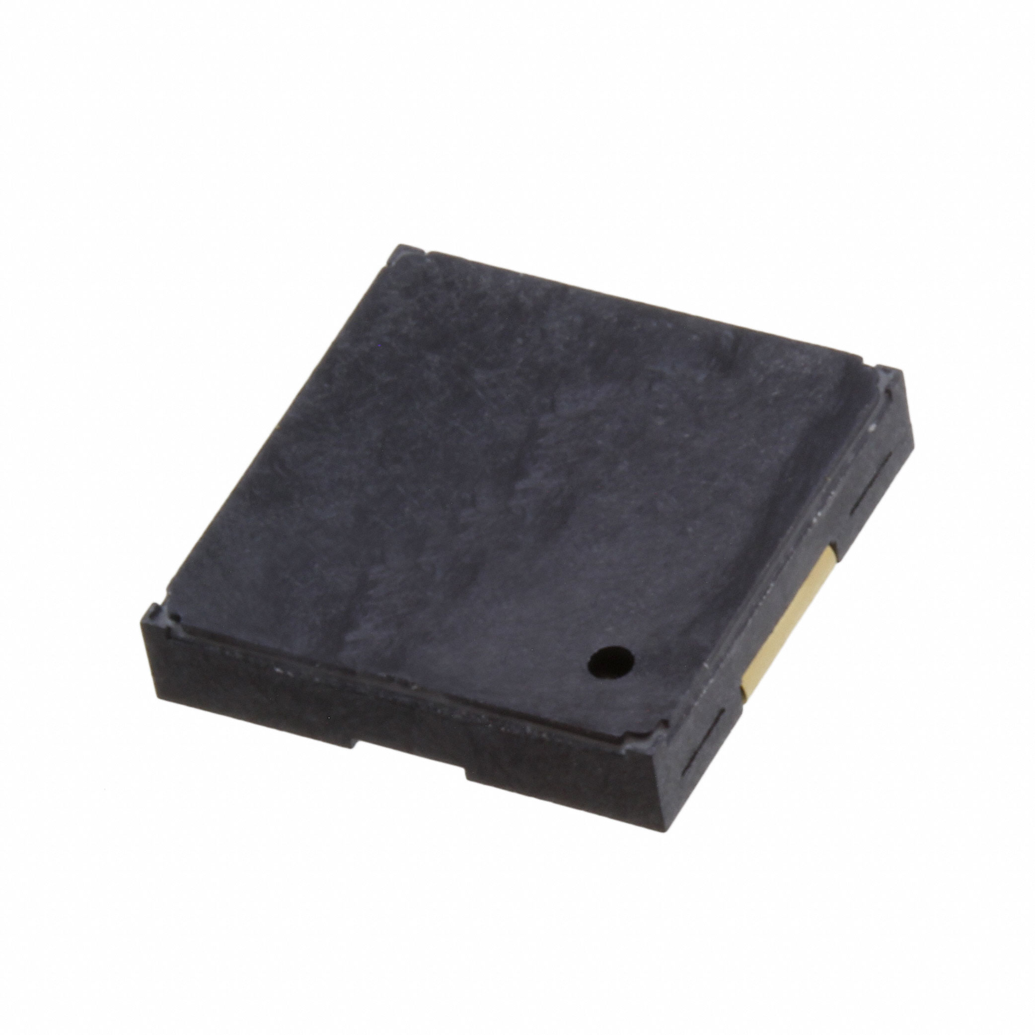 PKMCS0909E48H0-R1 Piezo buzzer from Murata with 2.5V input, 4.8kHz resonant frequency, and 72dB SPL. Surface mount package 9x9x3.2mm.