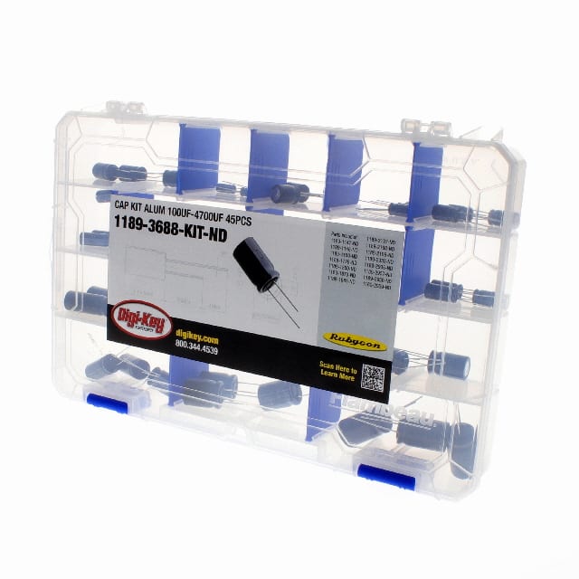 1189-3688-KIT CAP KIT ALUM 100UF-4700UF 45PCS