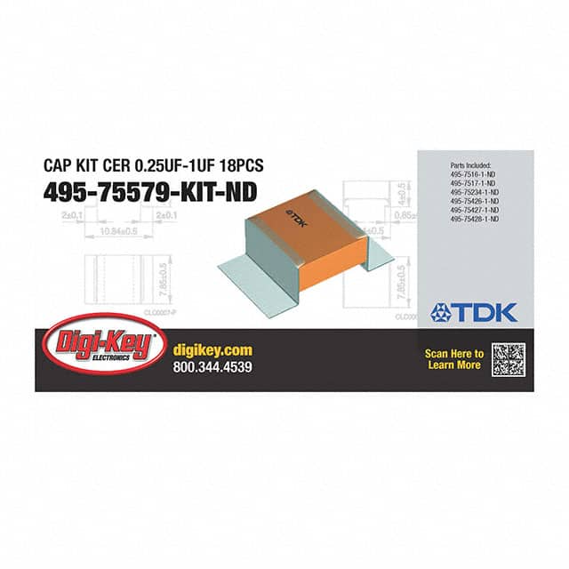 495-75579-KIT CAP KIT CER 0.25UF-1UF 18PCS