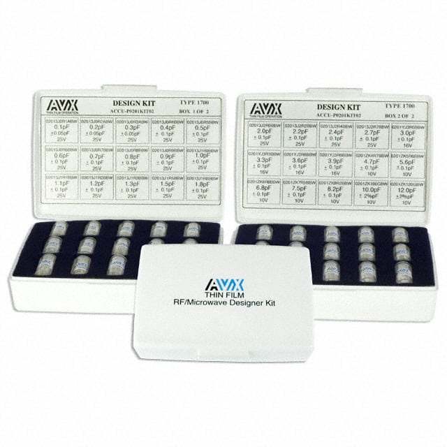 ACCU-P 0201KIT02 CAP KIT THIN FILM 0.1-12PF 600PC