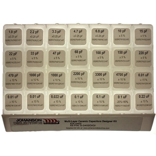 S-0402 CAP KIT CER 1PF-0.22UF 1400PCS