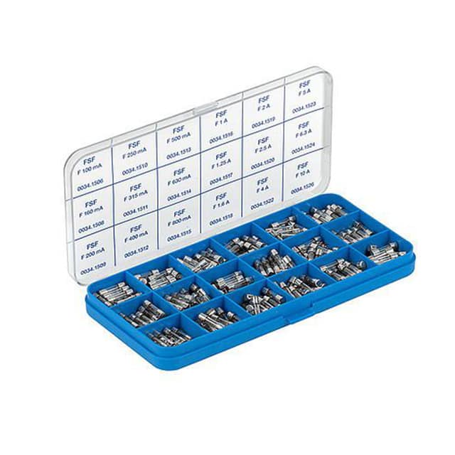 0034.9877 FUSE KIT BRD MNT 0.1-5A 130PC