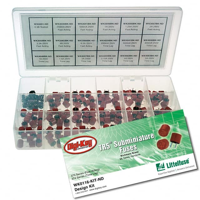 WK0116-KIT FUSE KIT BRD MNT 0.2-6.3A 185PC