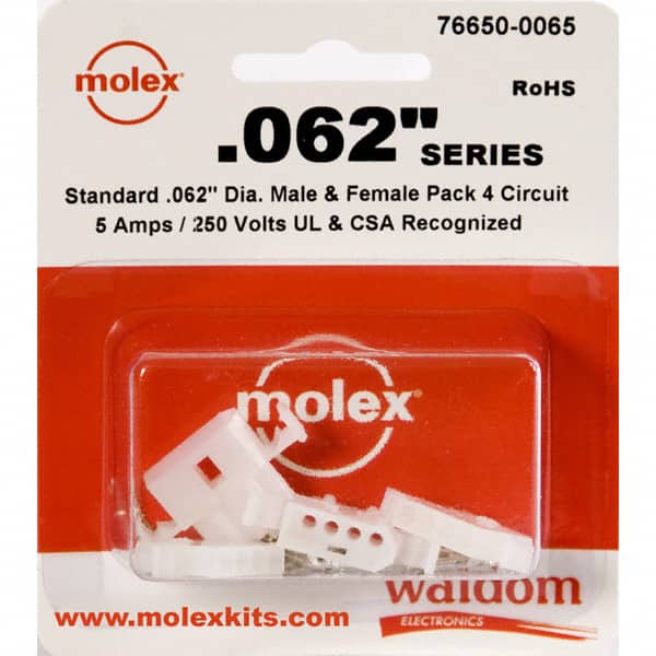 0766500065 KIT CONN STD .062" 4 CIRCUITS