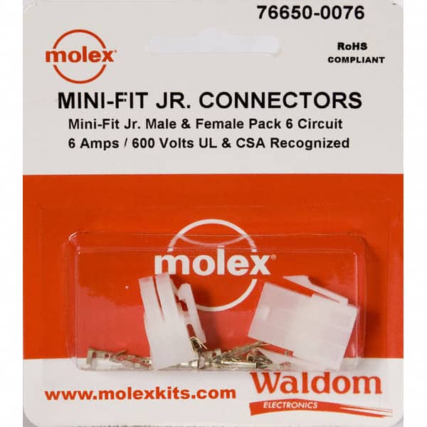 0766500076 KIT CONN MINI-FIT JR 6 CIRCUITS