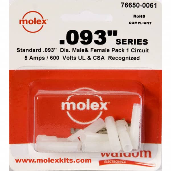 0766500061 KIT CONN STD .093" 1 CIRCUIT