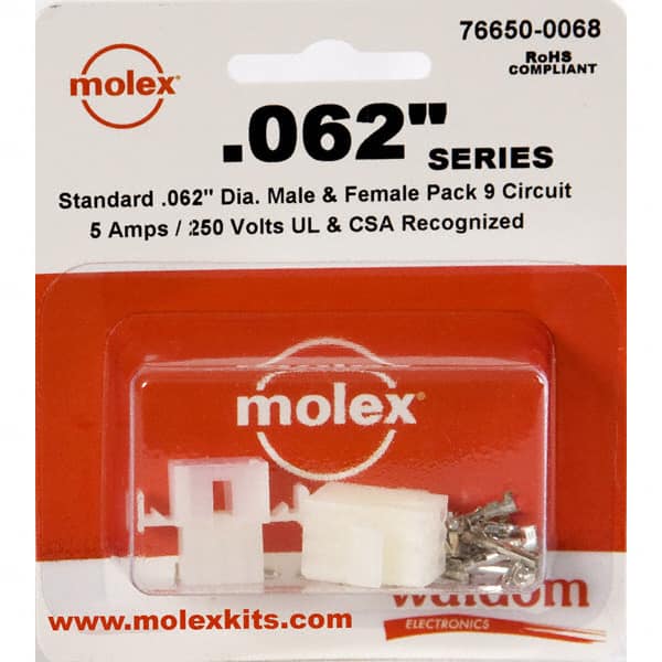 0766500068 KIT CONN STD .062" 9 CIRCUITS
