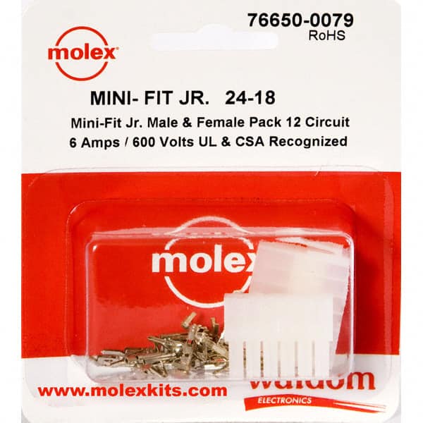 0766500079 KIT CONN MINI-FIT JR 12 CIRCUITS